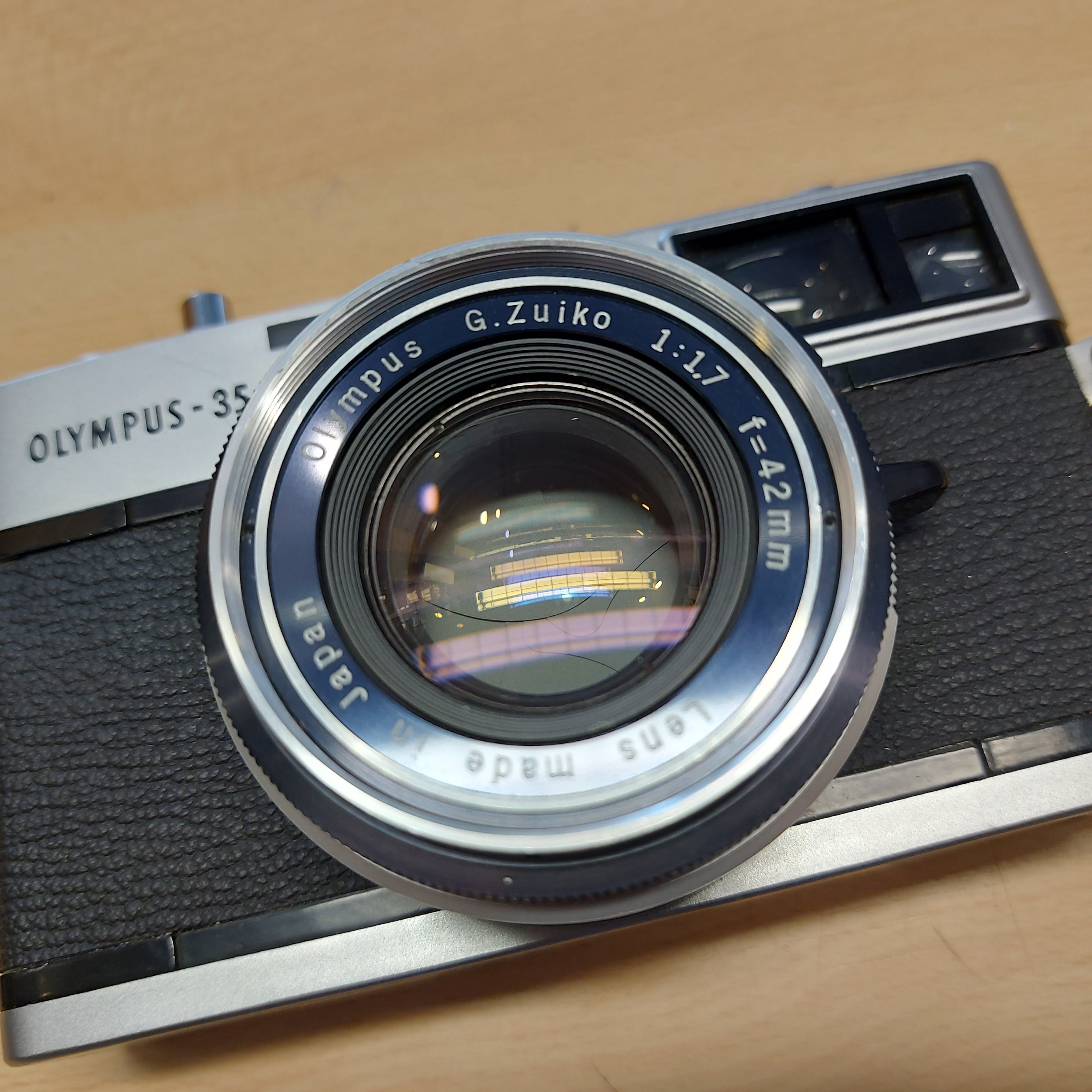 Olympus 35-SP with 42mm f/1.7 Zuiko + Original Case – Clock Tower Cameras